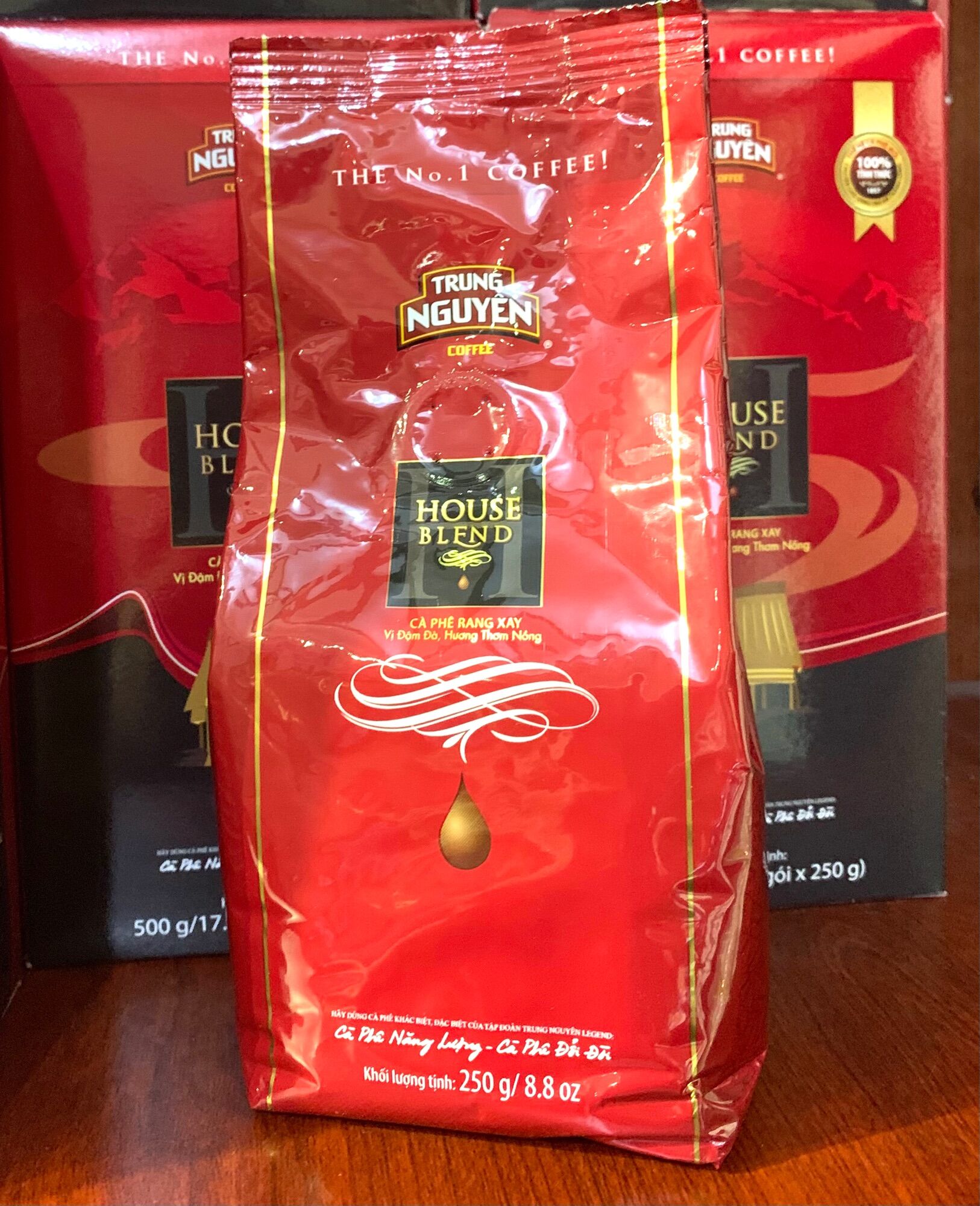 ( Gói 250gam) Cà phê rang xay pha phin House Blend Trung Nguyên