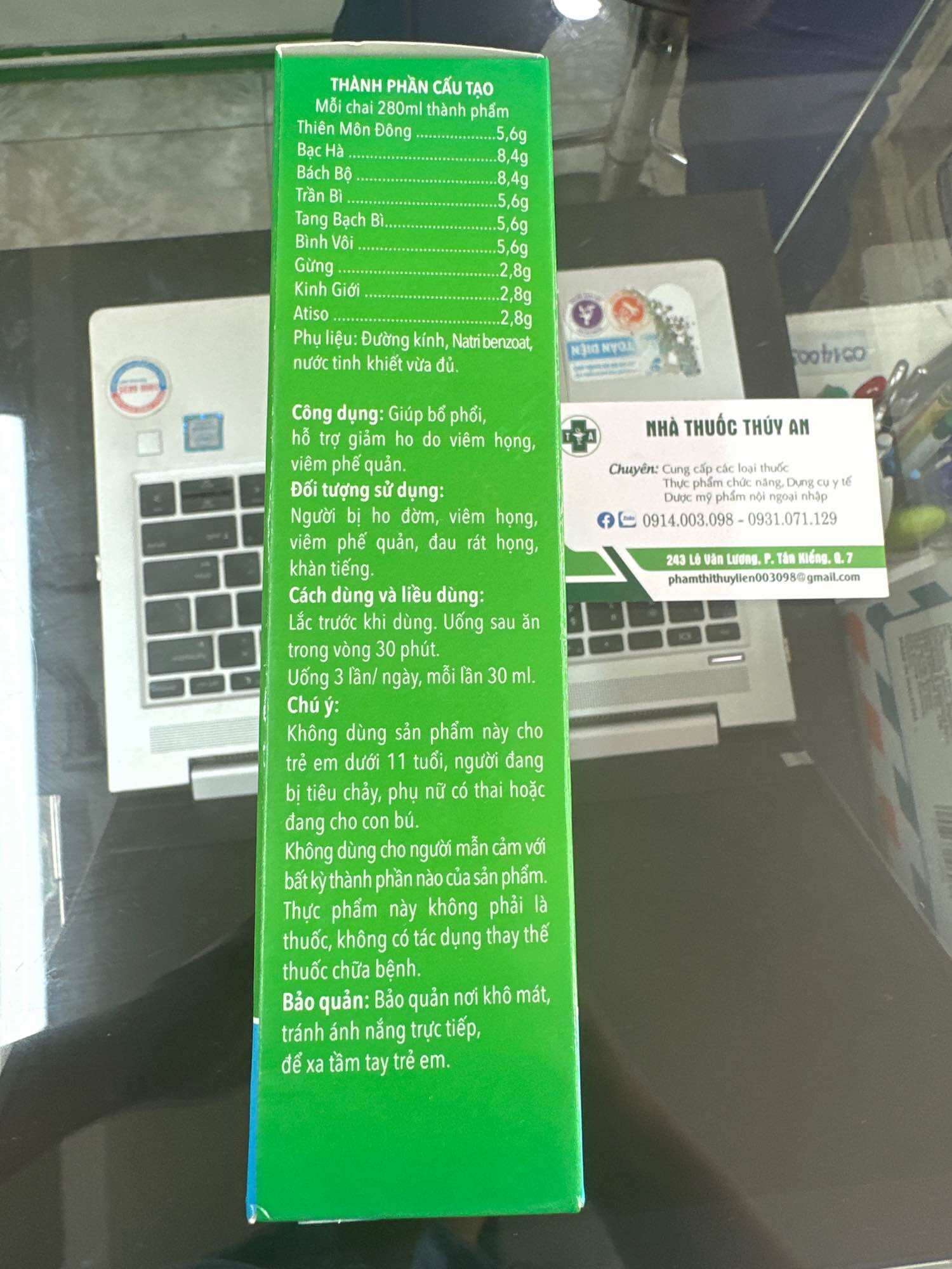 Thiên môn BỔ PHỔI bình đông 280ml