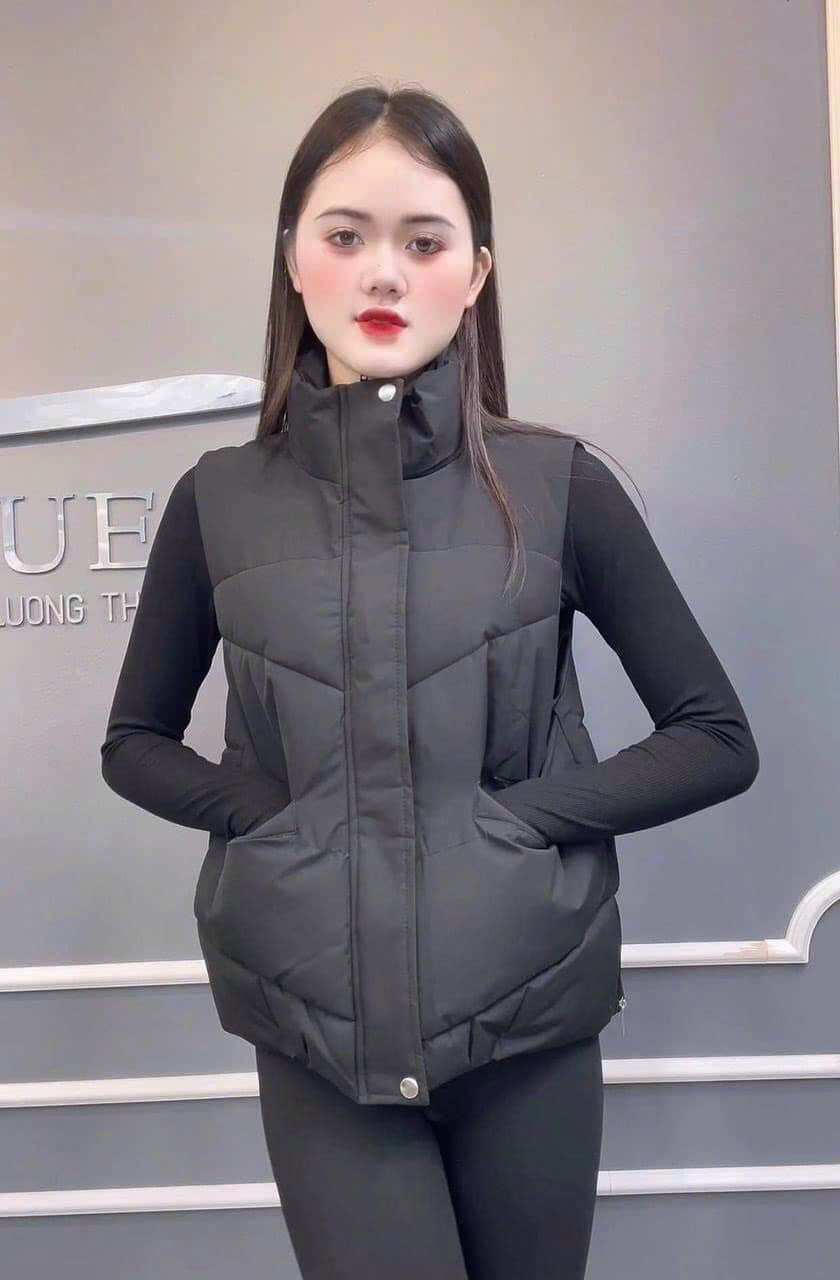 Áo khoác gile phao khoá sườn