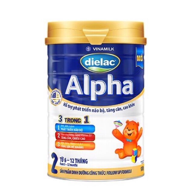Sữa bột Dielac alpha Số 2 (900g)
