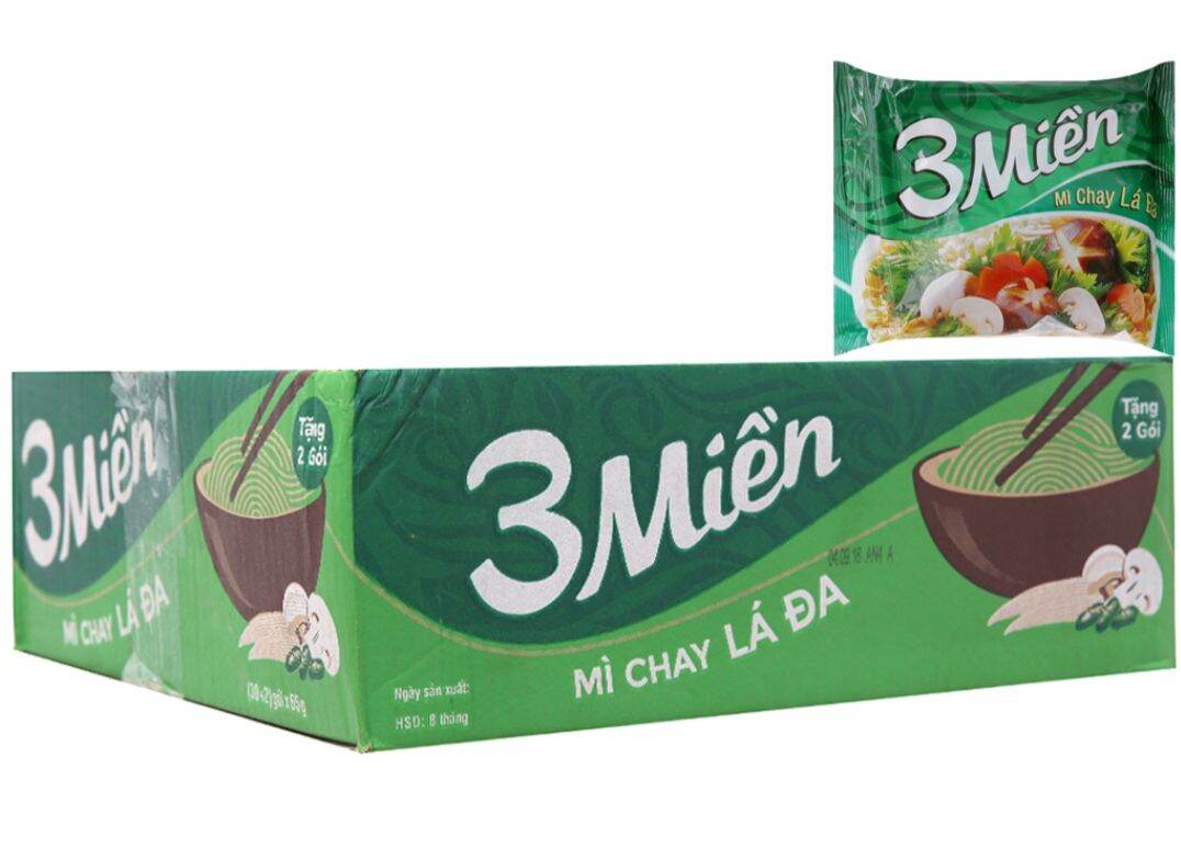 1 thùng mì chay 3 miền 15 gói