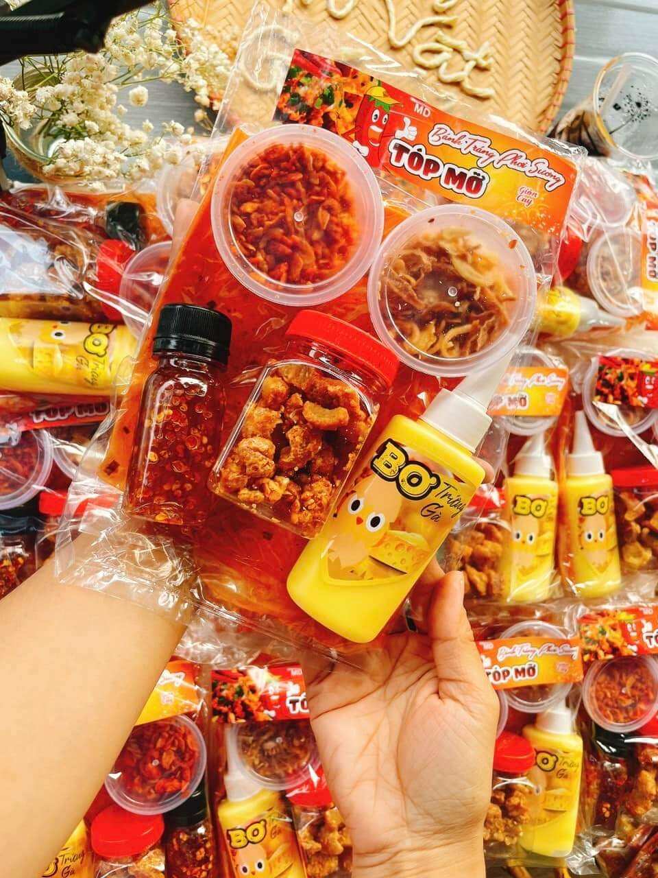 combo bánh tráng dẻo tôm tóp mỡ bơ béo