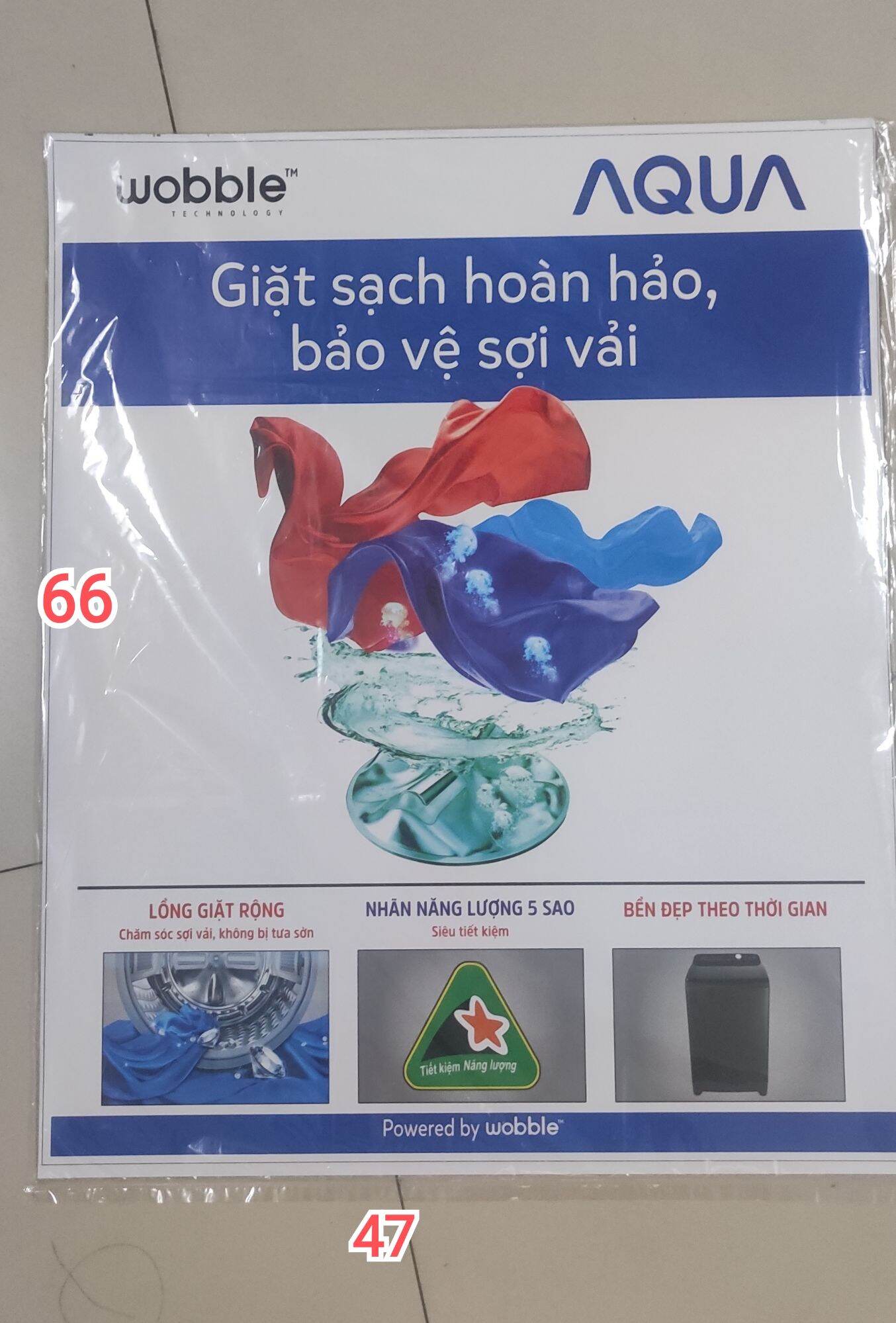 Tem dán máy giặt Aqua