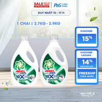 Nước Giặt Gel ARIEL 10X Sức Mạnh Giặt Sạch Chuyên Gia Cửa Trước/Cửa Trên Hương Downy Nắng Sớm Chai 2.7KG/2.9KG