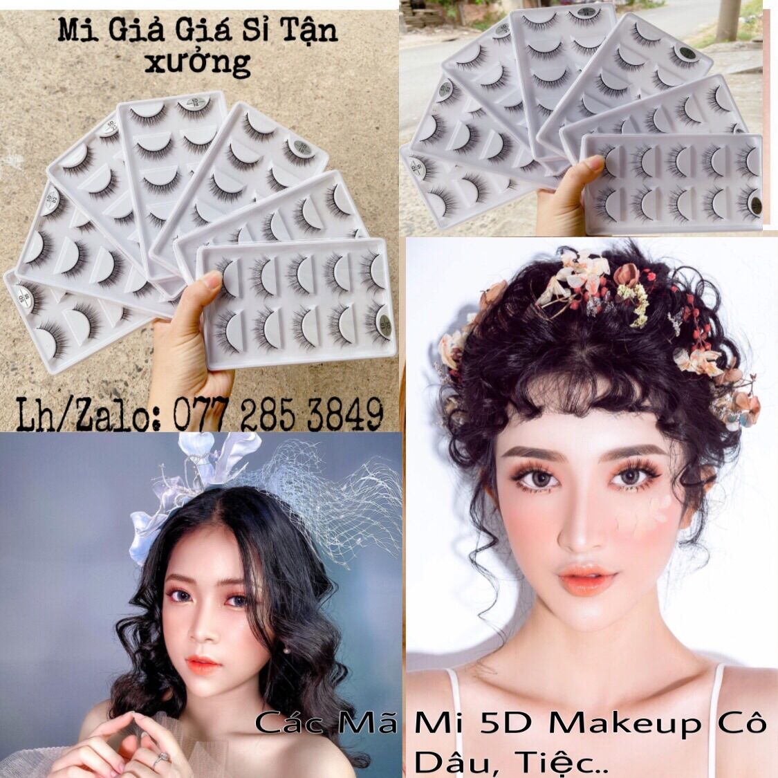 Lông mi giả 5d nhiều mã