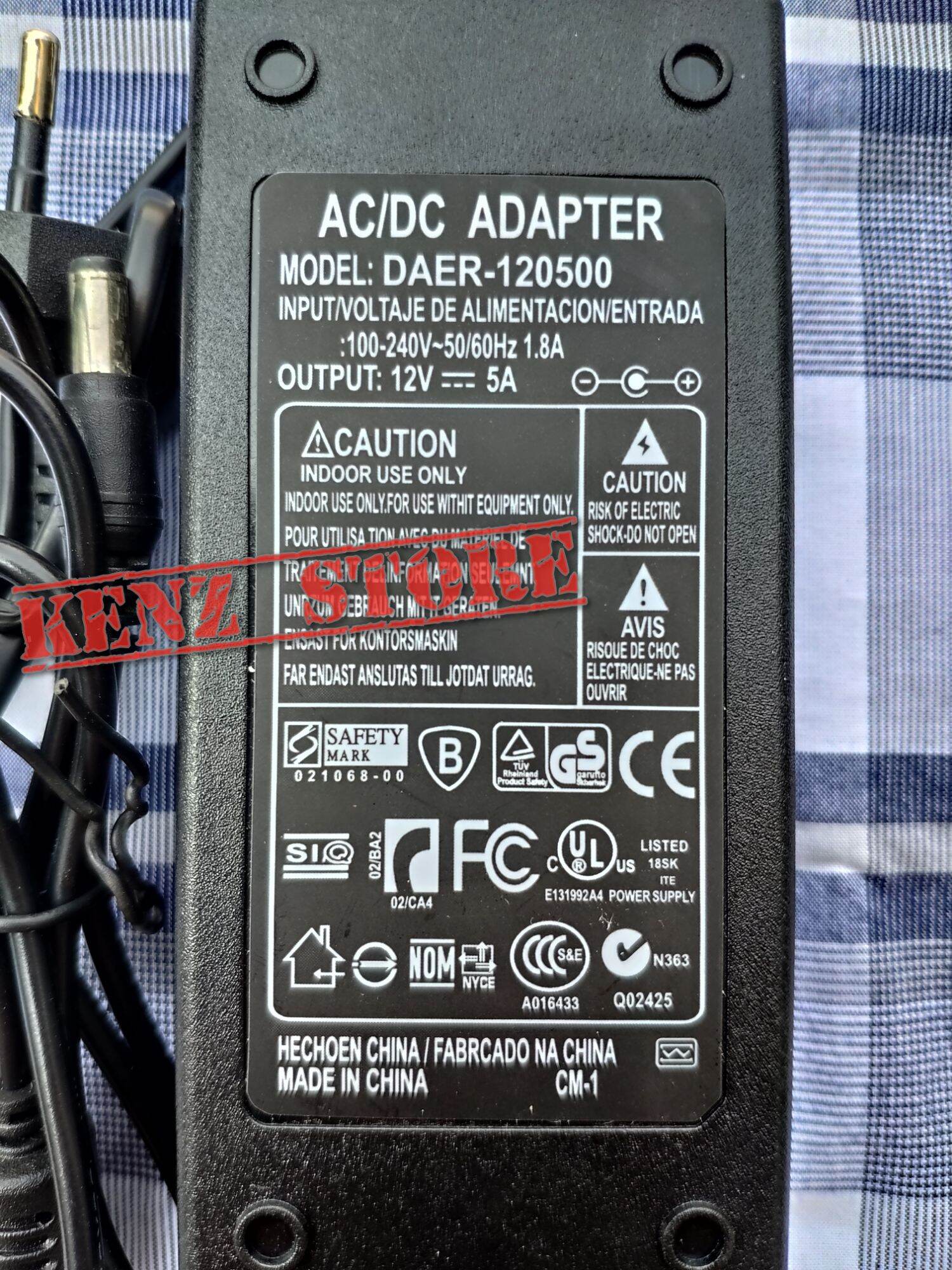 Nguồn 12V-5A tặng kèm giắc cái