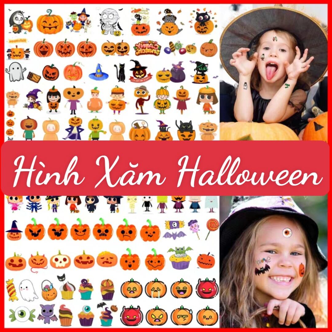 1 Tấm Hình Xăm Tattoo Halloween - Hình Xăm Hoá Trang Halloween