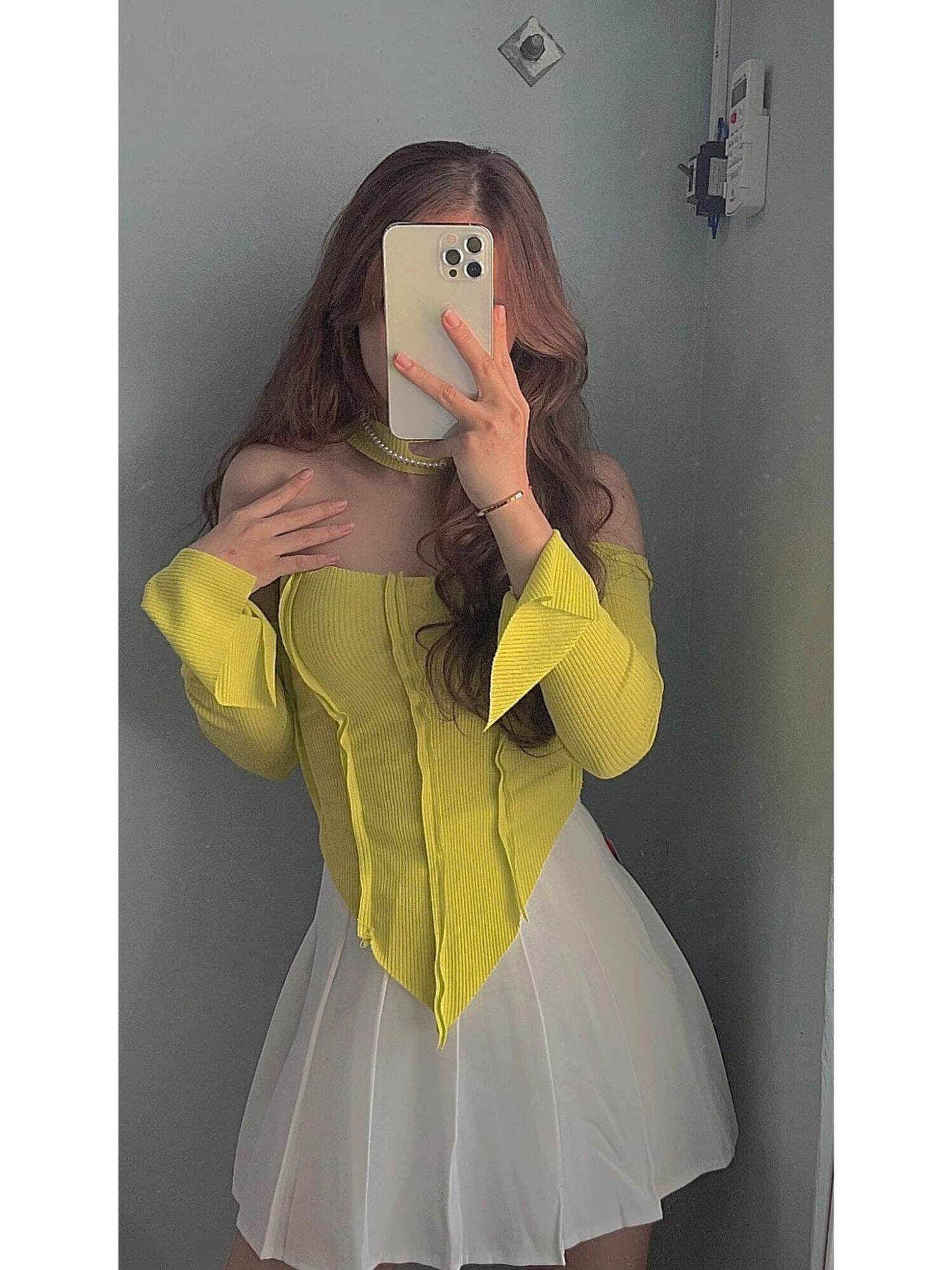 Set áo kèm choker sang xịn mịn cực