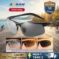 [Kính AORON]Kính mát nam đổi màu kính thời trang phân cực polarized đi ngày và đêm nam nữ Aoron 8177 gọng Nhôm Magiê (Bảo Hành 1 năm)