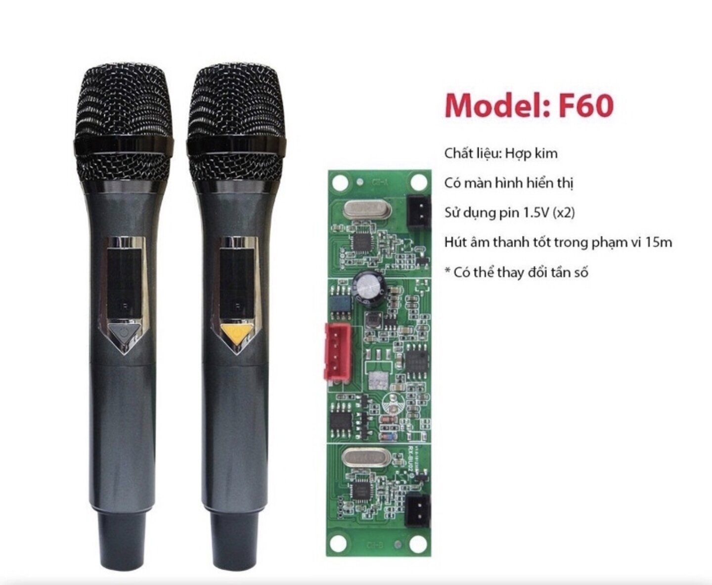 micro không dây uhf có điều chỉnh tần số