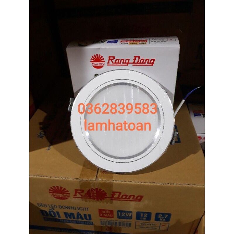 Đèn âm trần led đổi màu d at10l 110/12w rạng đông