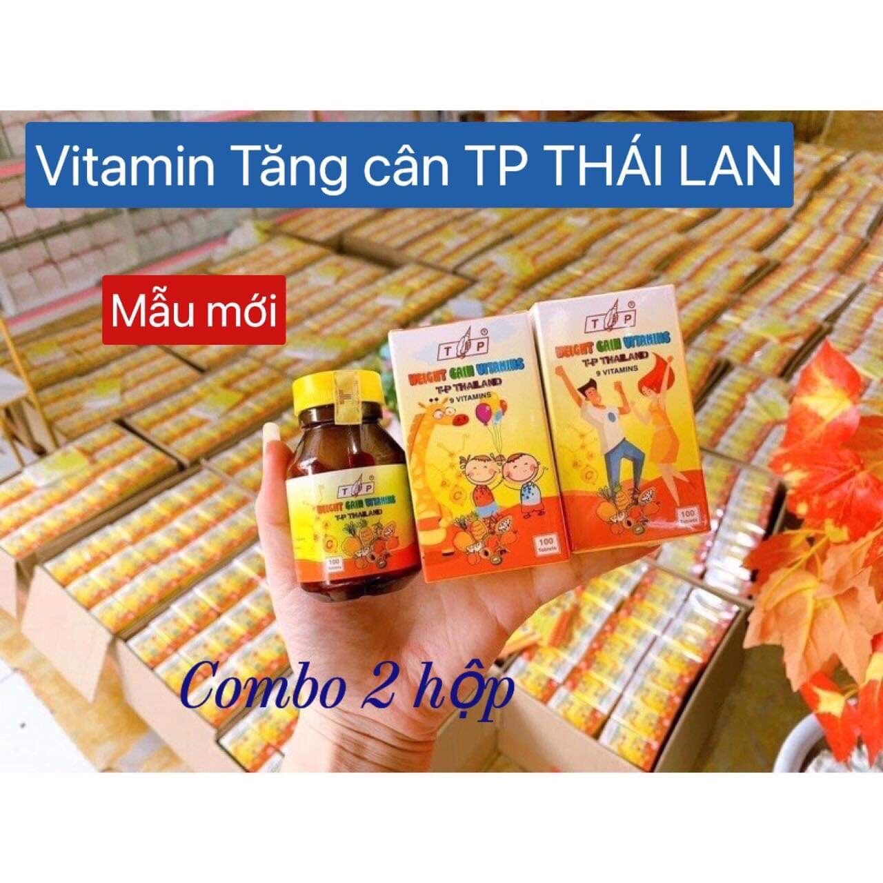 Combo 2 hộp Vitamin tăng cân TP thái lan 100 viên chính hãng