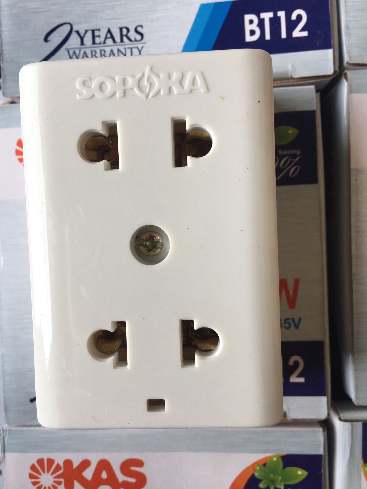 E12- ổ cắm 2 cửa sopoka