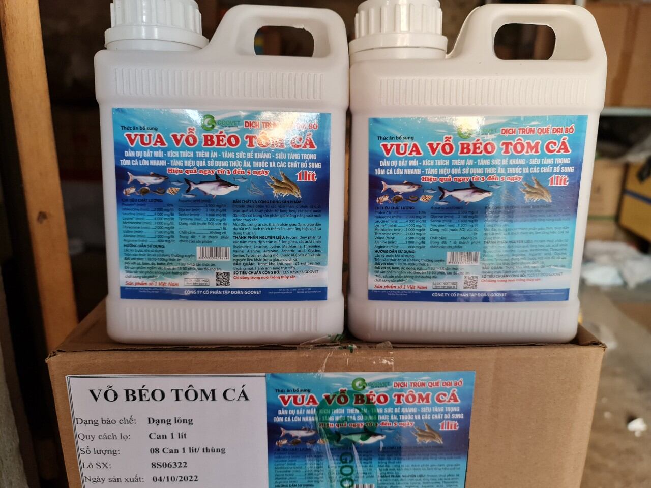 VUA VỖ BÉO TÔM CÁ CAO CẤP TỪ DỊCH GIUN QUẾ 1 lít