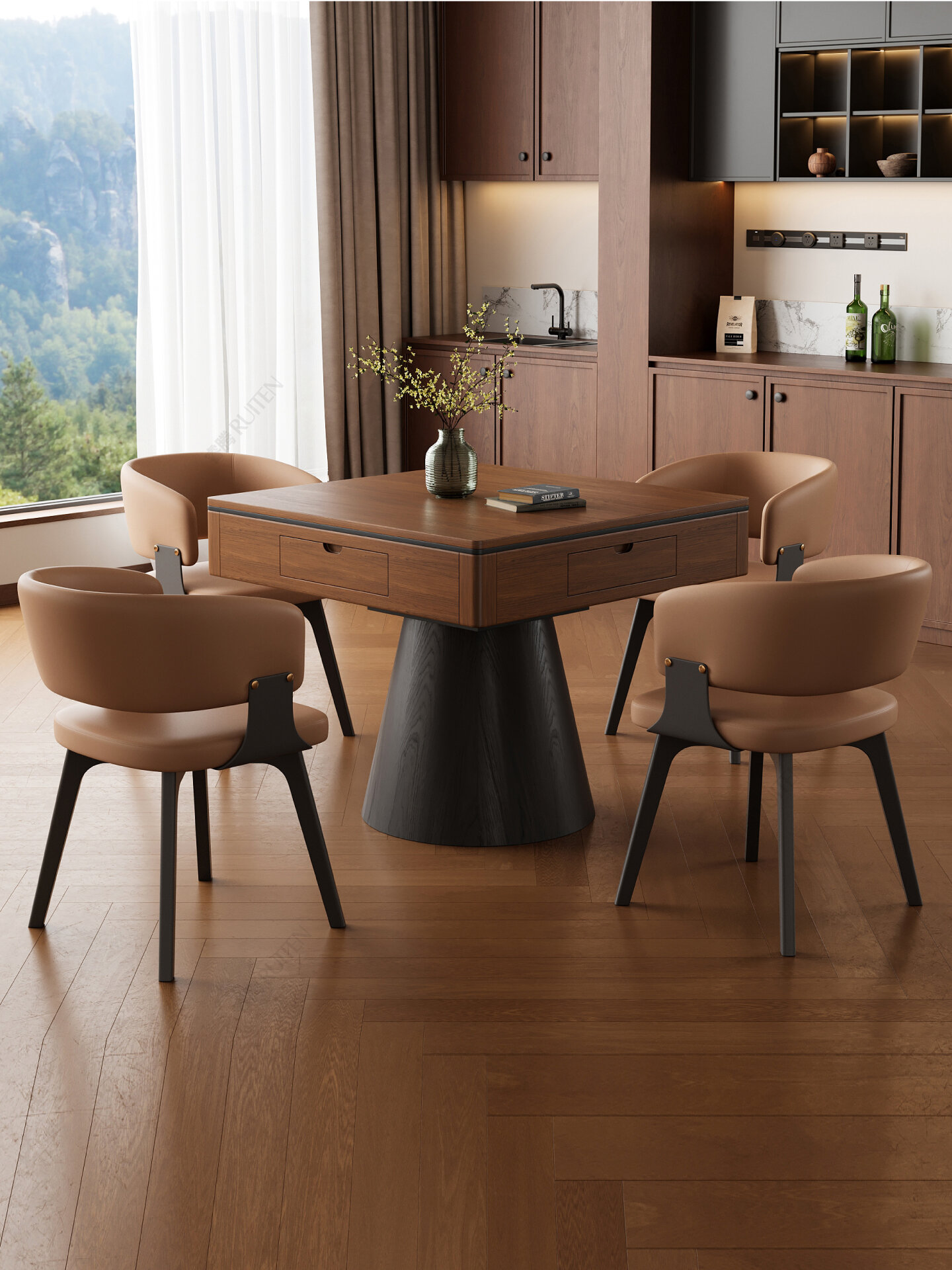 Ruiteng | Automatic Electric Dual-Use Dining Table Mahjong Giá 19,528,000 Đồng*Miễn phí vận chuyển