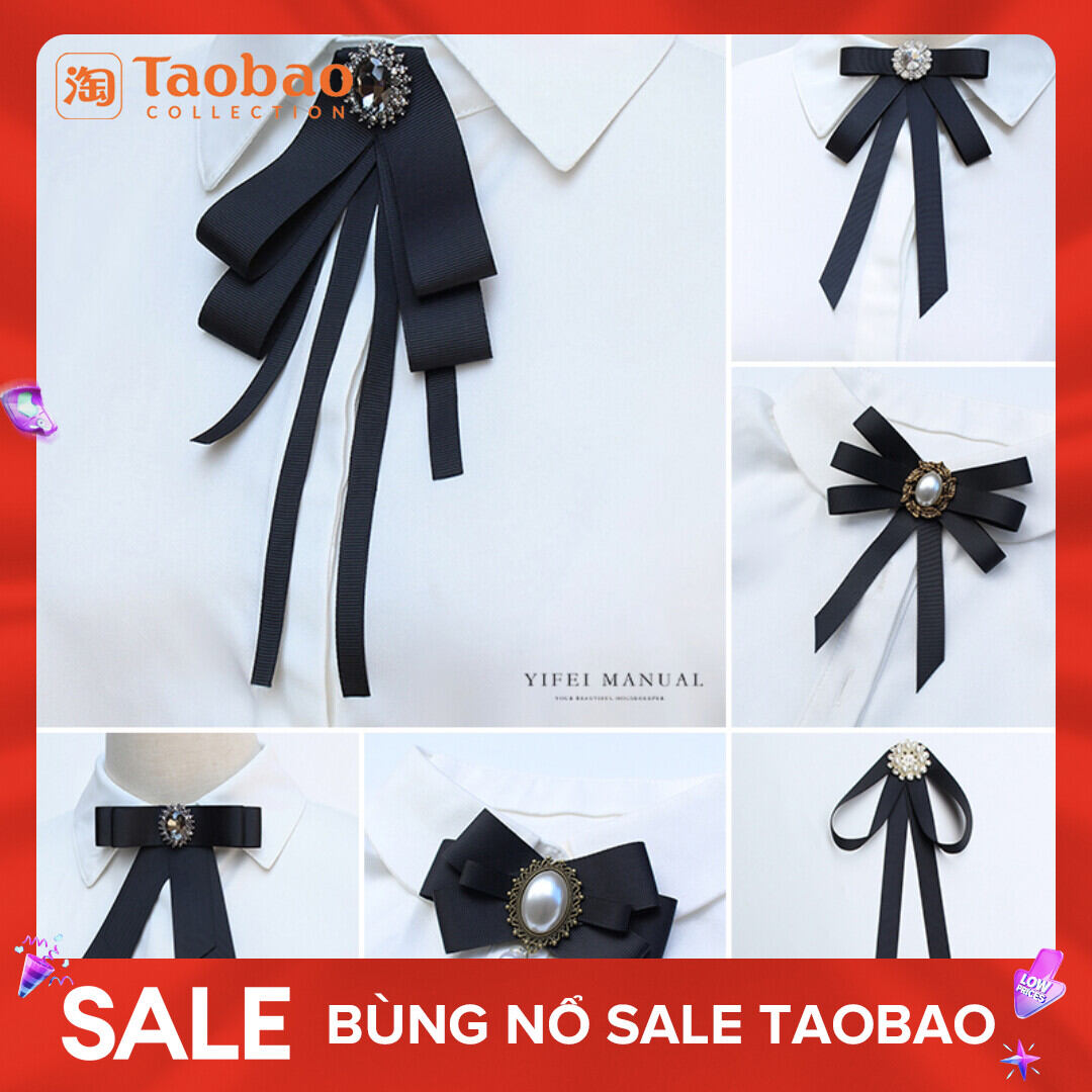 Nơ cổ phong cách hàn quốc trang sức cá tính nơ bướm thắt dây hoa cài cổ hoa cài đầu trâm cài ngực phong cách học đường cổ điển phụ kiện cổ áo
