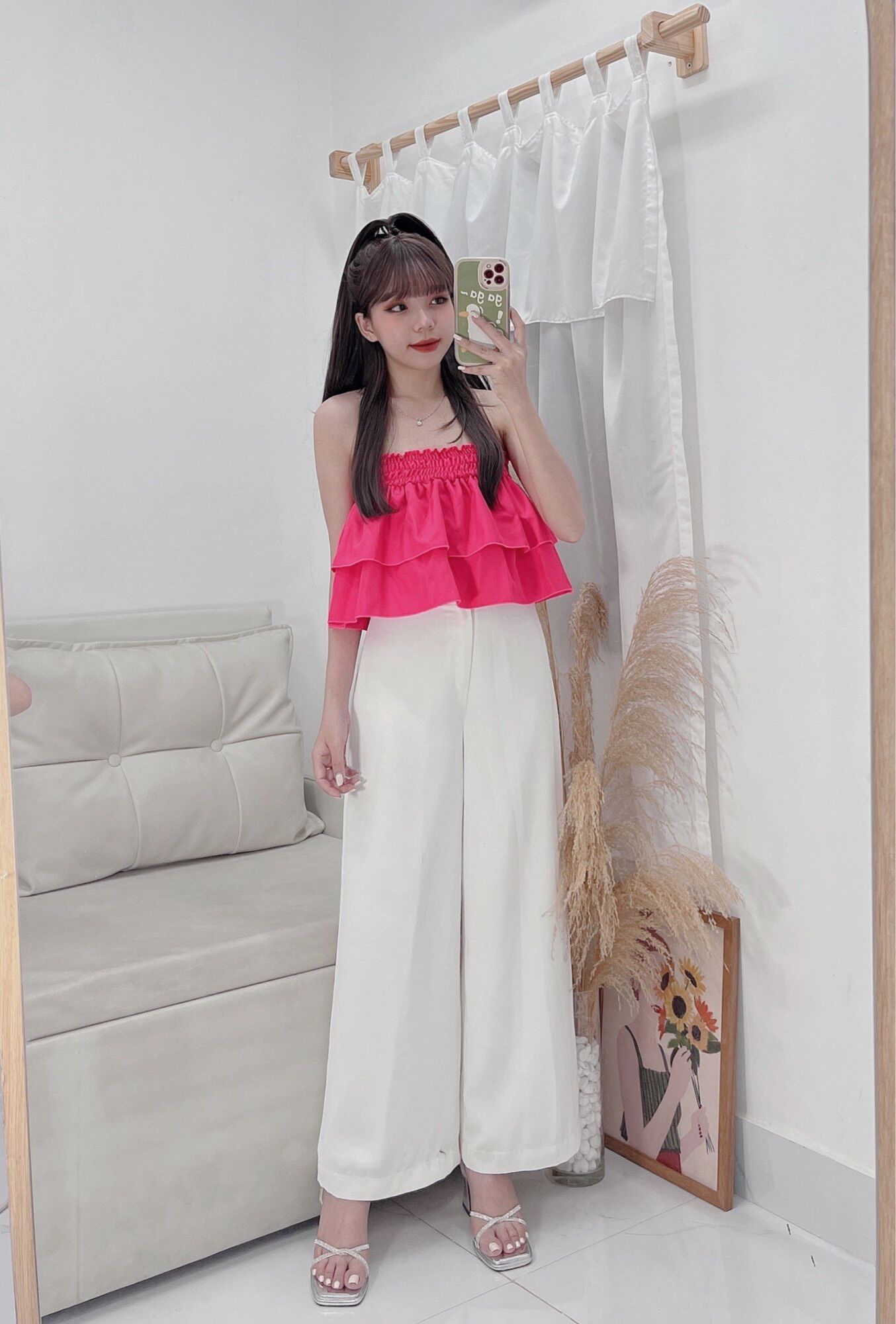 Áo Ống Croptop Bèo Tầng Dễ Thương Chất co dãn Dễ Phối