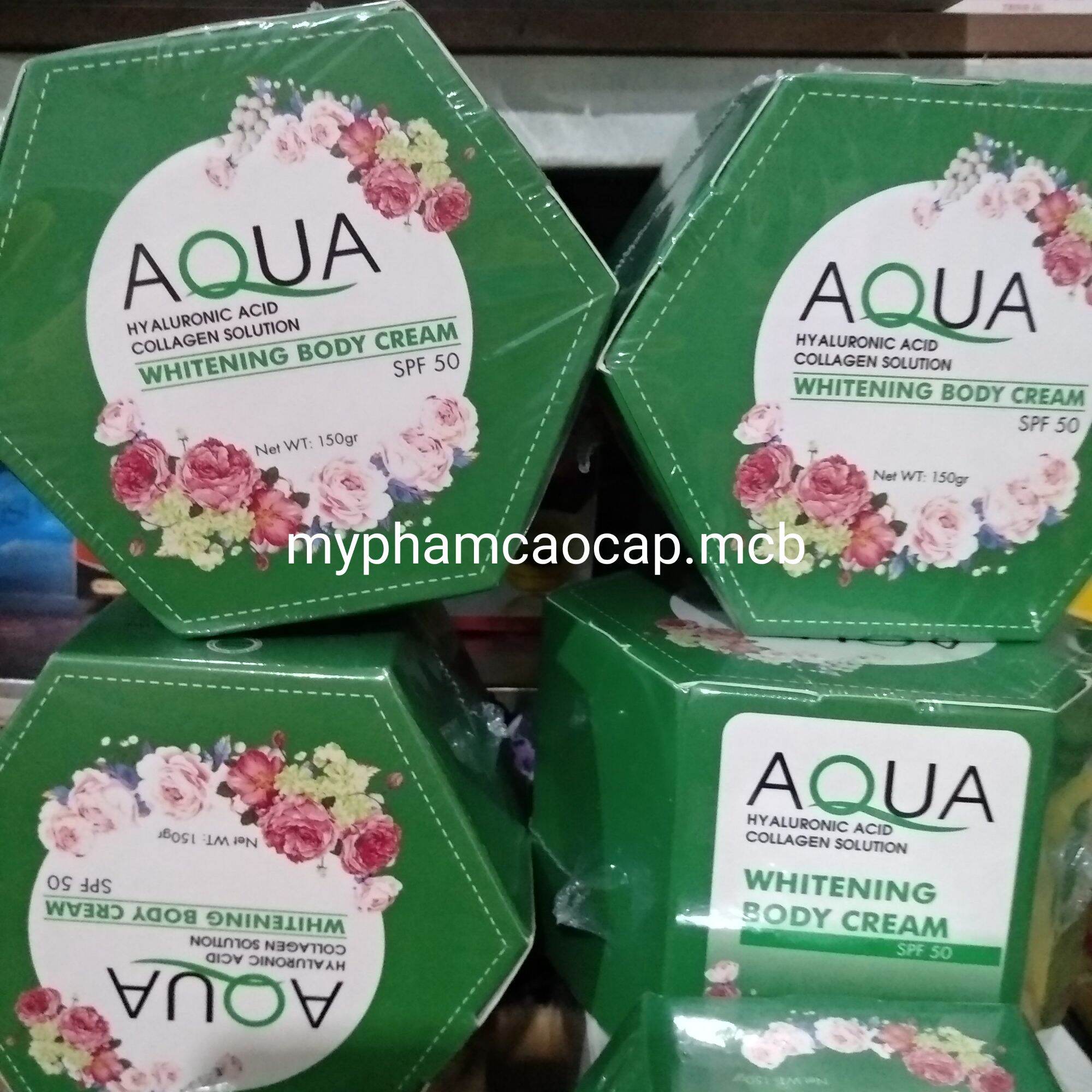 Kem body sắc hương Aqua dưỡng trăng da 150g