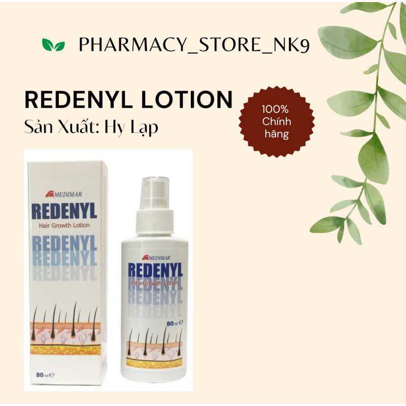Redenyl lotion - xịt dưỡng tóc giúp tóc chắc khoẻ, kích thích mọc tóc 80ml - hy lạp