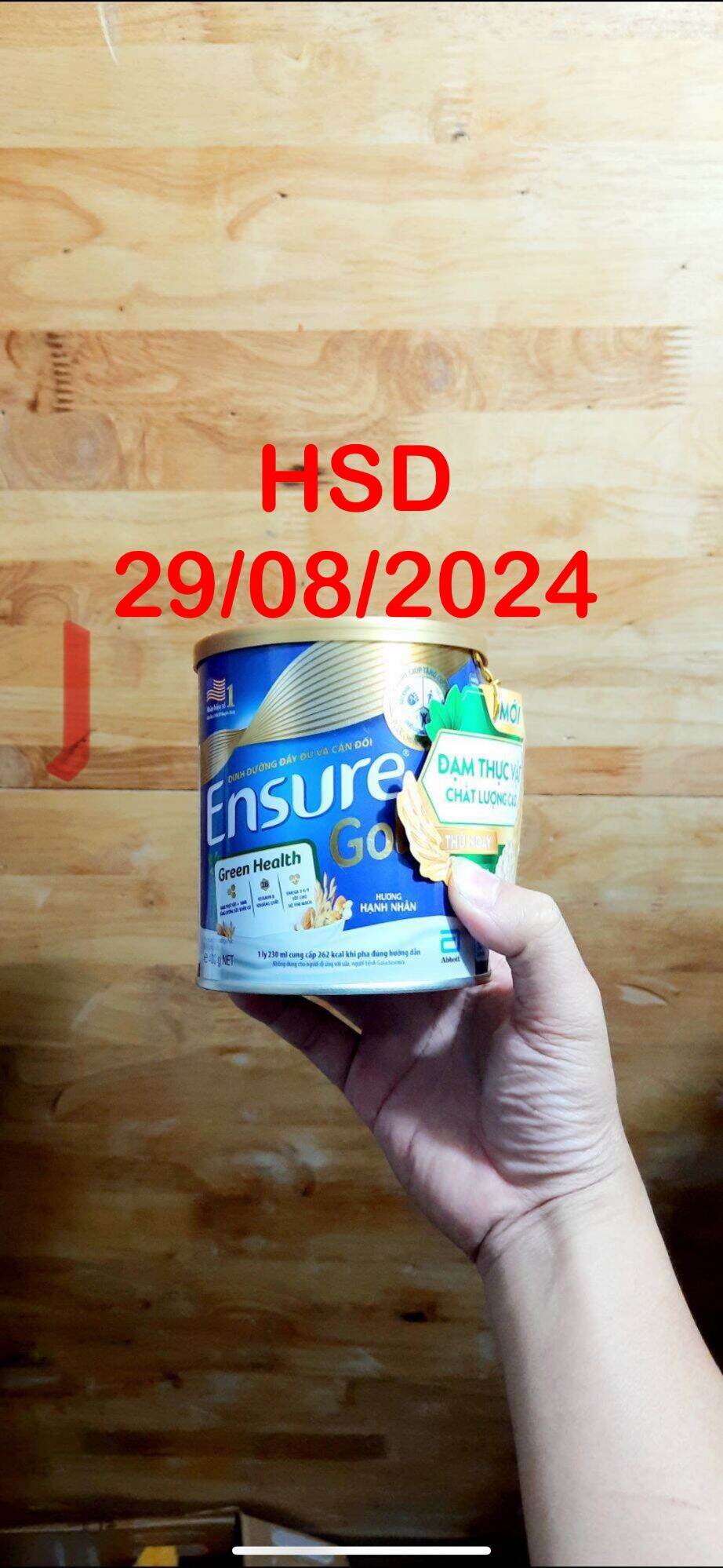 Sữa Ensure 400g Hương Hạnh Nhân Abbott Ensure gold HSD 29/08/2024