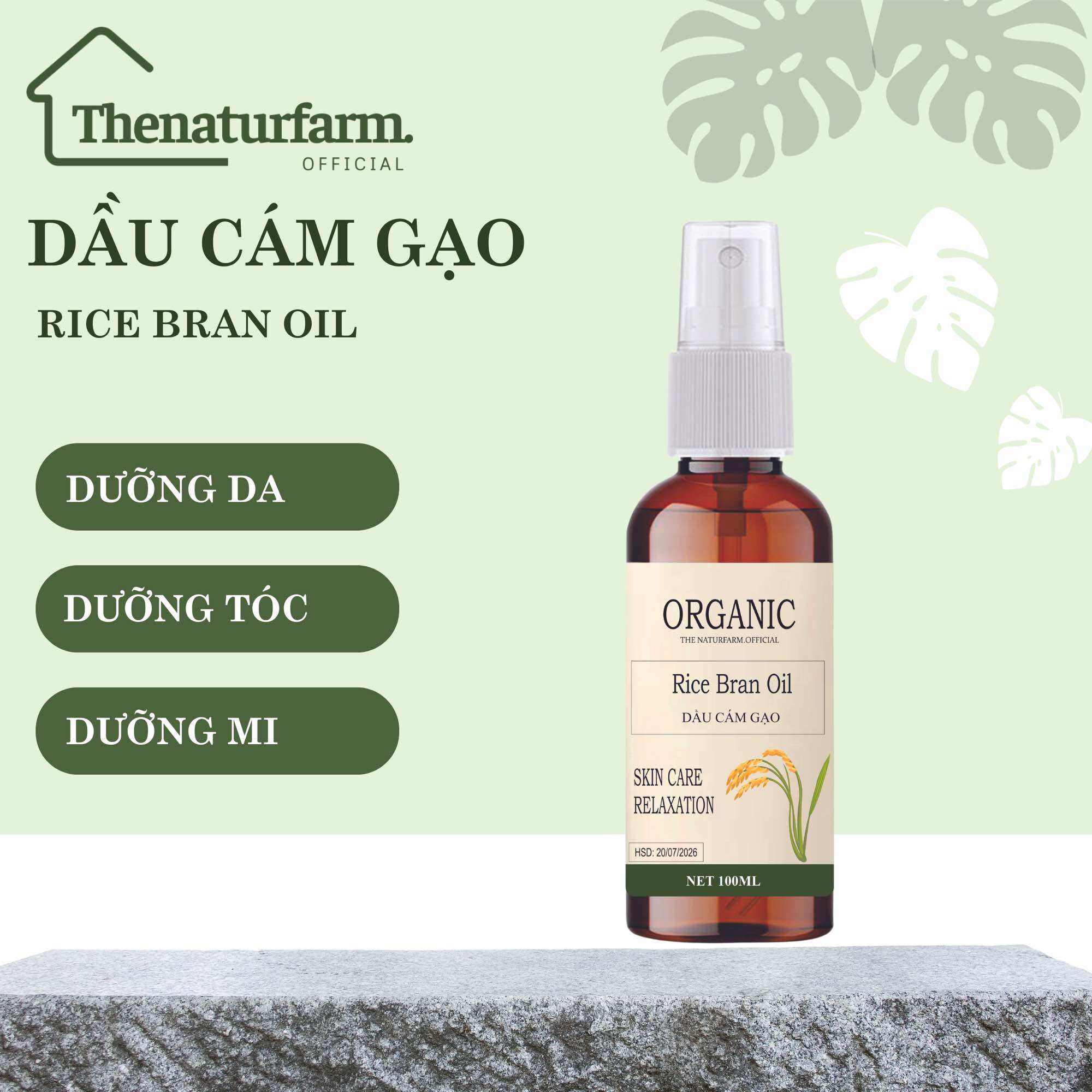 Dầu cám gạo 100ML nguyên chất hữu cơ