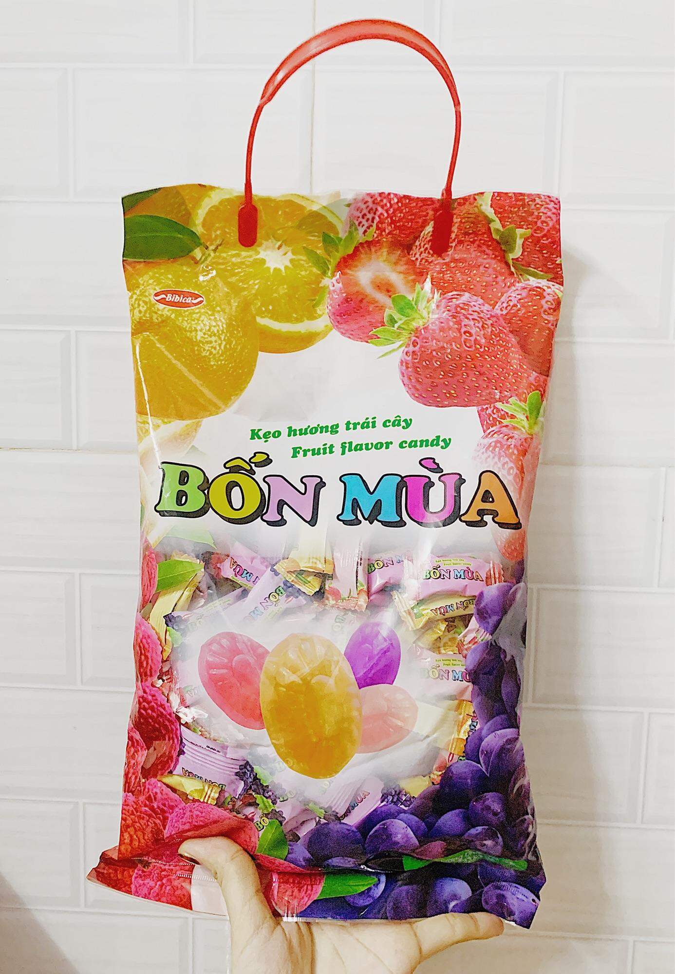 KẸO 4 MÙA HƯƠNG TRÁI CÂY GÓI TO 650G (CÓ SỈ)