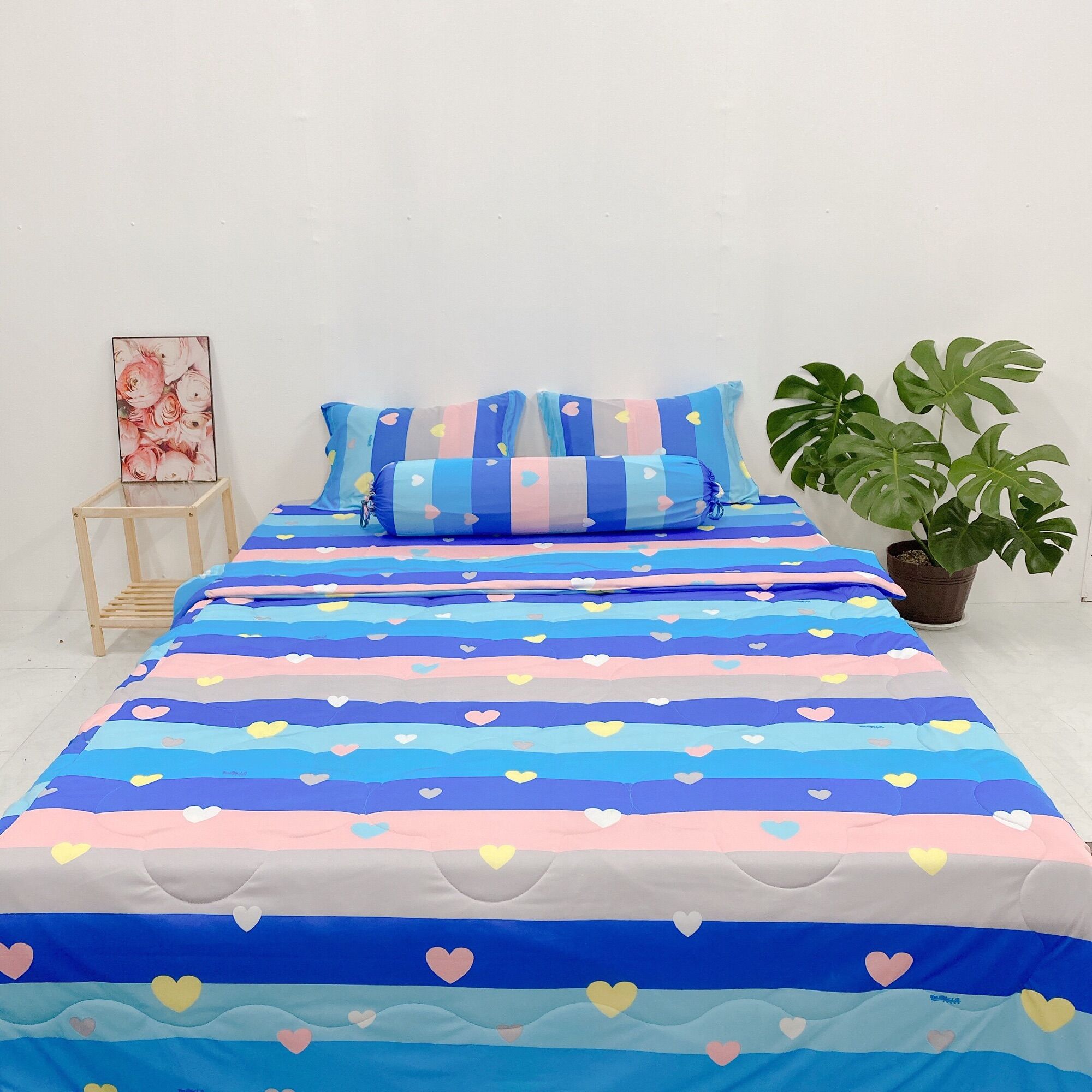 Bộ 5 chăn drap áo gối THUN LẠNH HÀN QUỐC