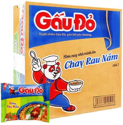 Mì chay rau nấm gấu đỏ