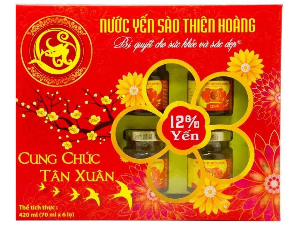 Combo 7 hộp nước yến thiên hoàng 12 % yến - 1 hộp 6 lo x 70ml - yến thiên hoàng
