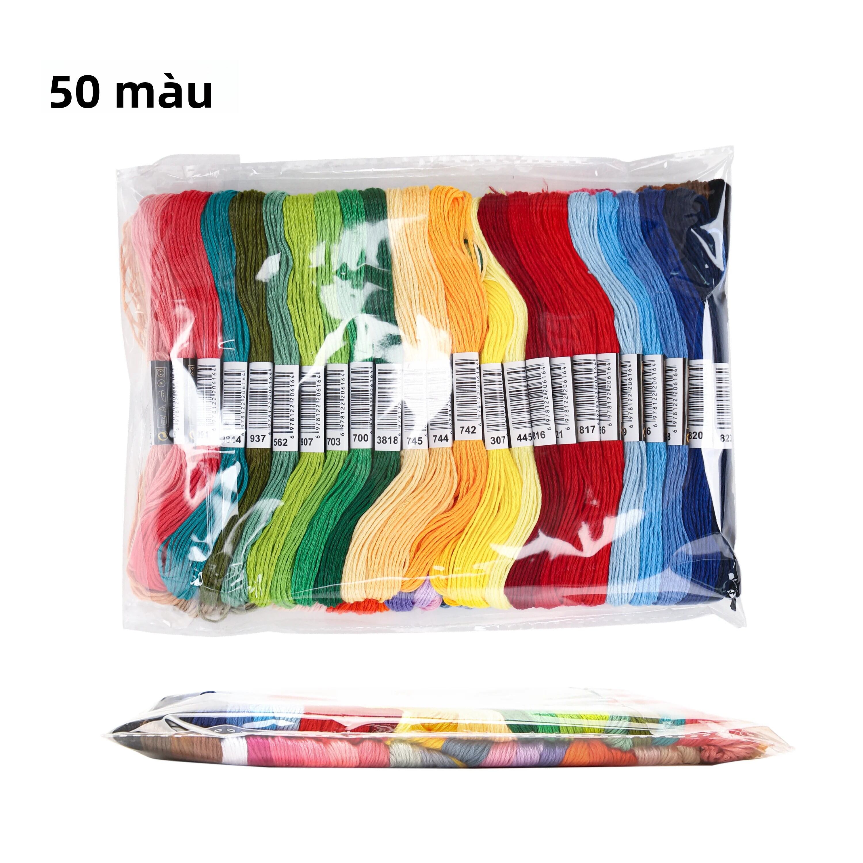 Chỉ Thêu Chữ Thập 8 Mét/cuộn Chất Liệu Polyester/cotton Dùng Cho May Vá Thủ Công Tại Nhà Sợi Dệt Bền Chắc Dùng Cho Thêu Chữ Thập