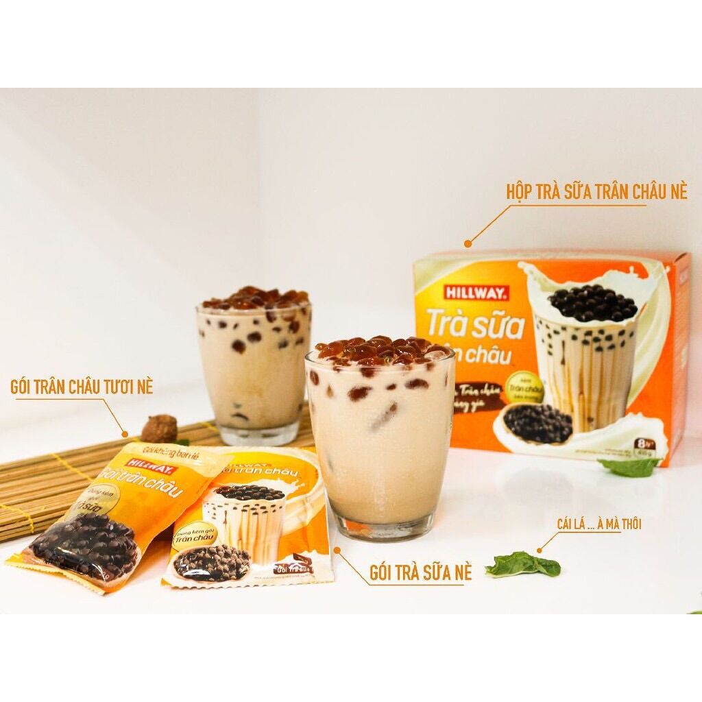 Hộp Trà Sữa Trân Châu Hillway 416g (8 Gói)