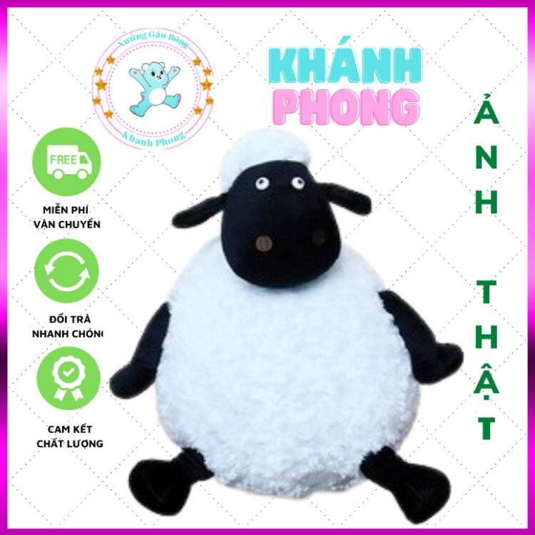 Gấu Bông Cừu Shaun The Sheep mềm Mịn Đáng yêu Kich Thước 40cm