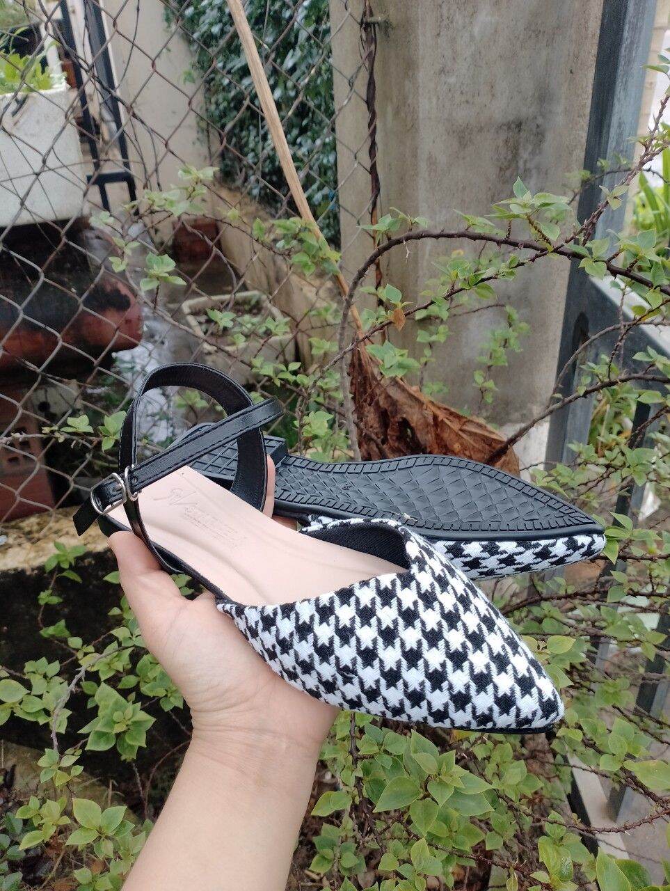 Giày dép nữ, sục caro hậu sandal có big size