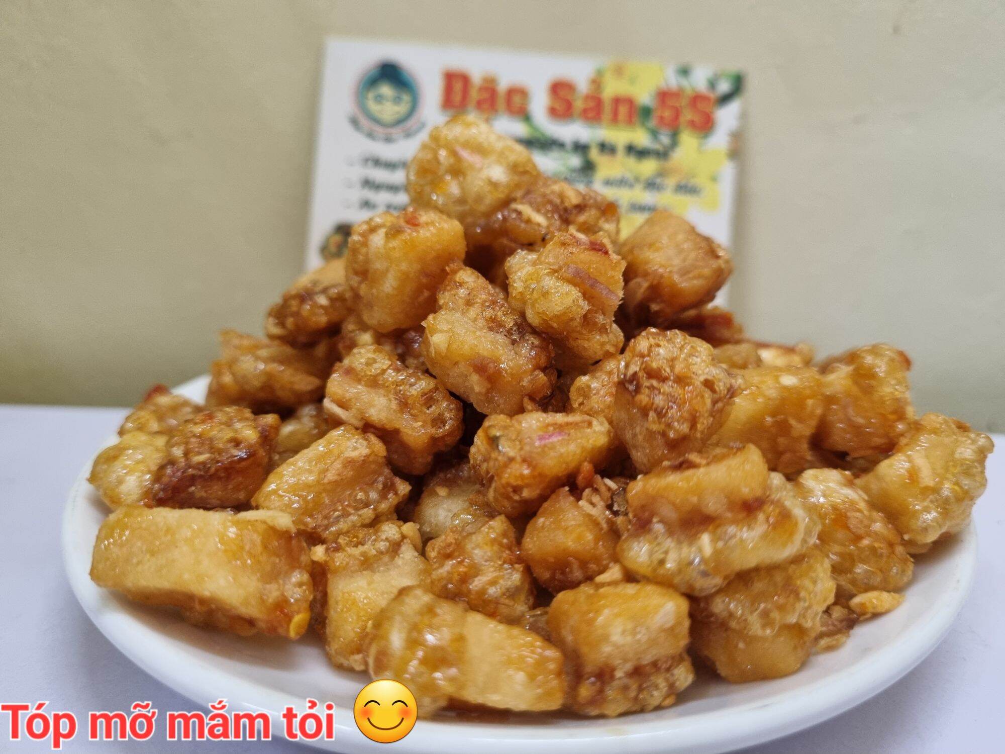 Tóp mỡ cháy mắm tỏi túi 100g Đặc Sản 5S