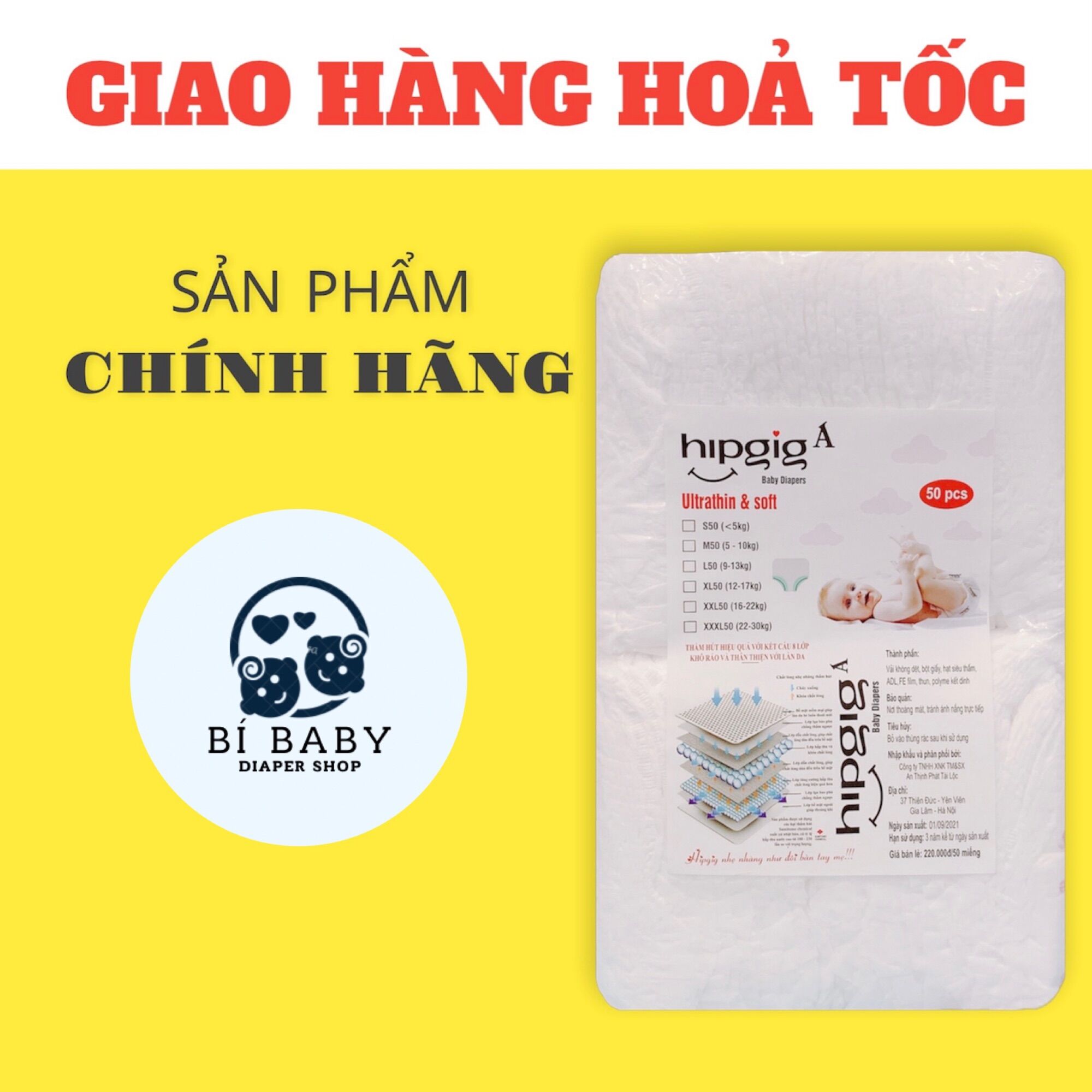 [50 MIẾNG] TÃ QUẦN/ BỈM QUẦN HIPGIG LOẠI A
