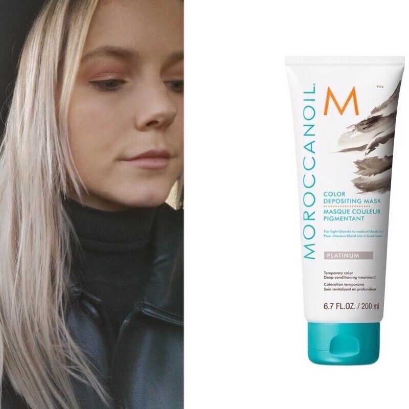 [HCM]MẶT NẠ BỔ SUNG SẮC TỐ MÀU BẠCH KIM KHÓI TÍM VÀ NHUỘM MÀU BÁN VĨNH CỮU CHO TÓC MOROCCCANOIL COLOR DEPOSITING MASK 200 ml