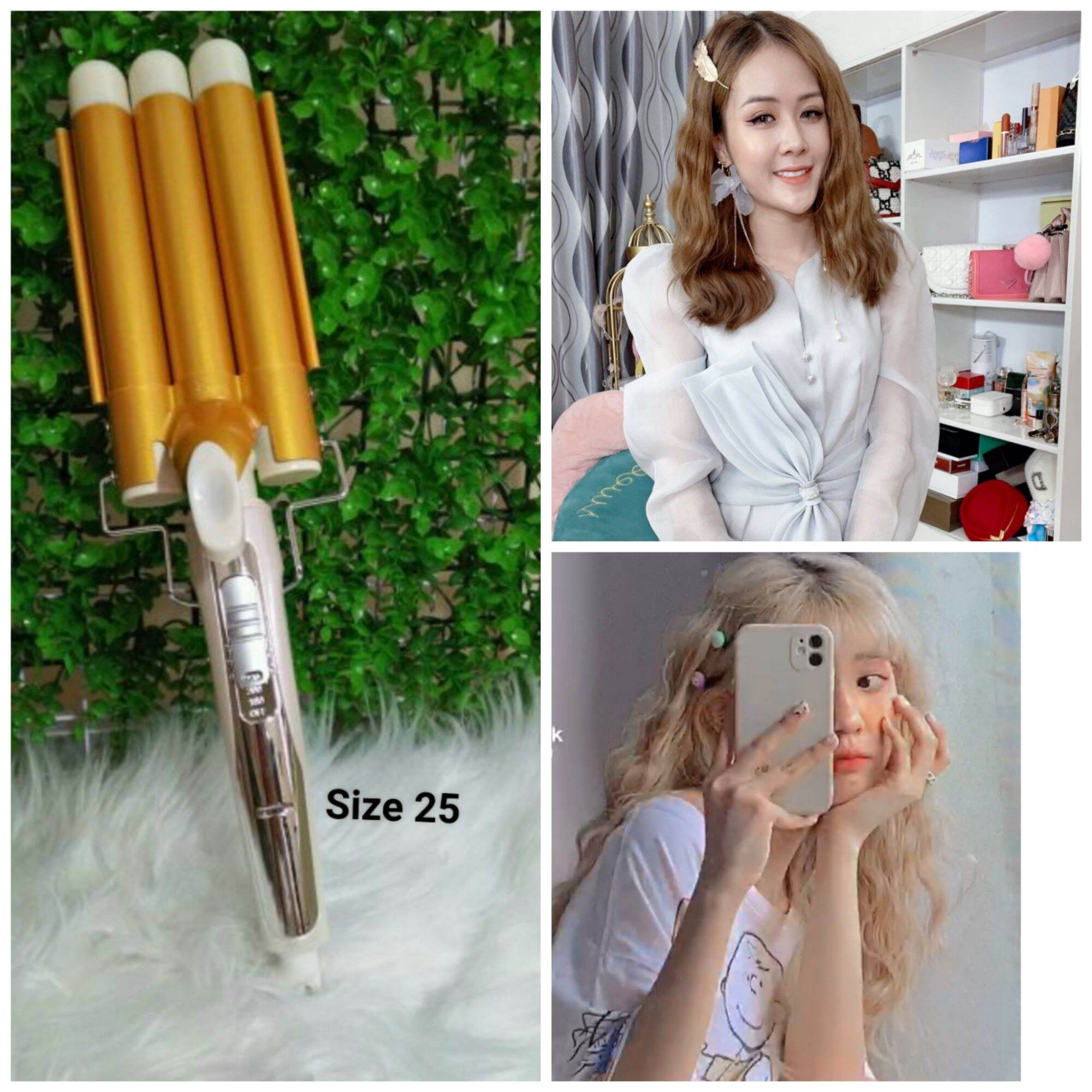 Máy làm tóc 3 trục gợn sóng/ máy uốn tóc 3 trục