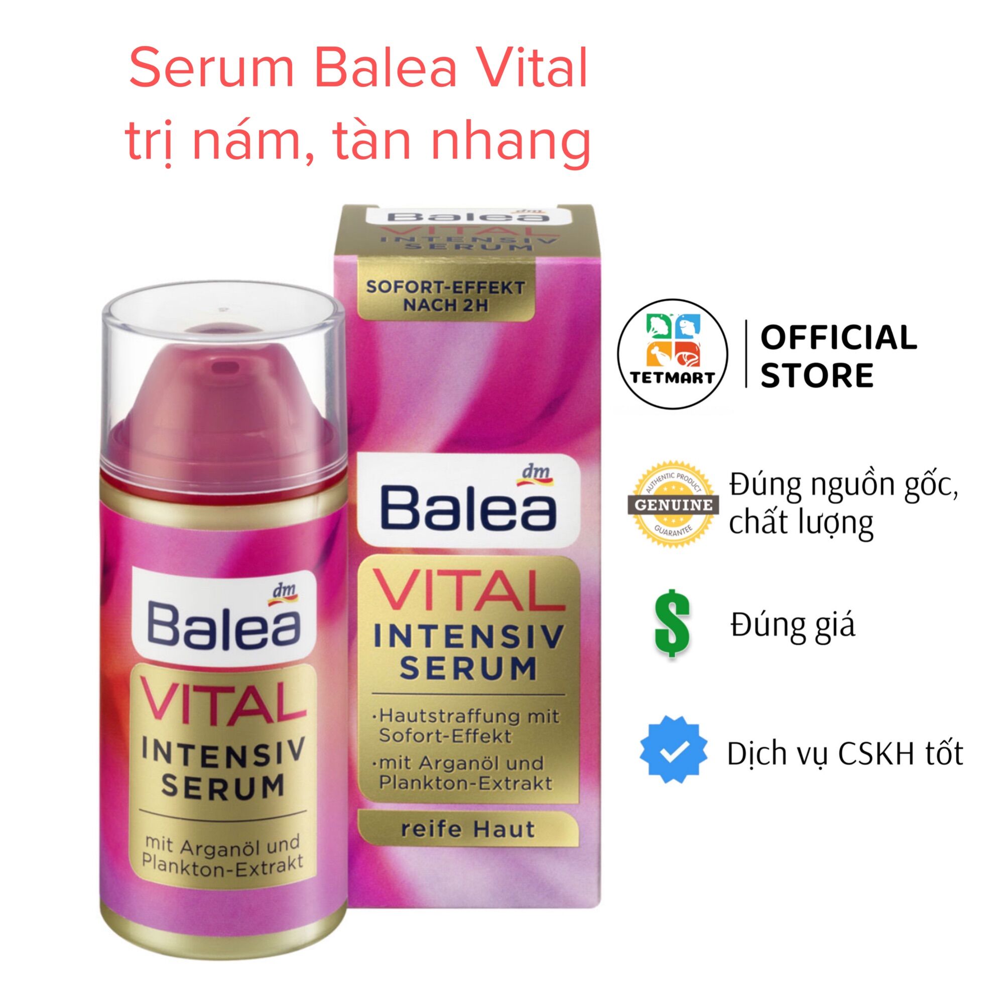 Serum Balea Vital Intensiv cho da nám, tàn nhang 30ml - Hàng Đức chính hãng