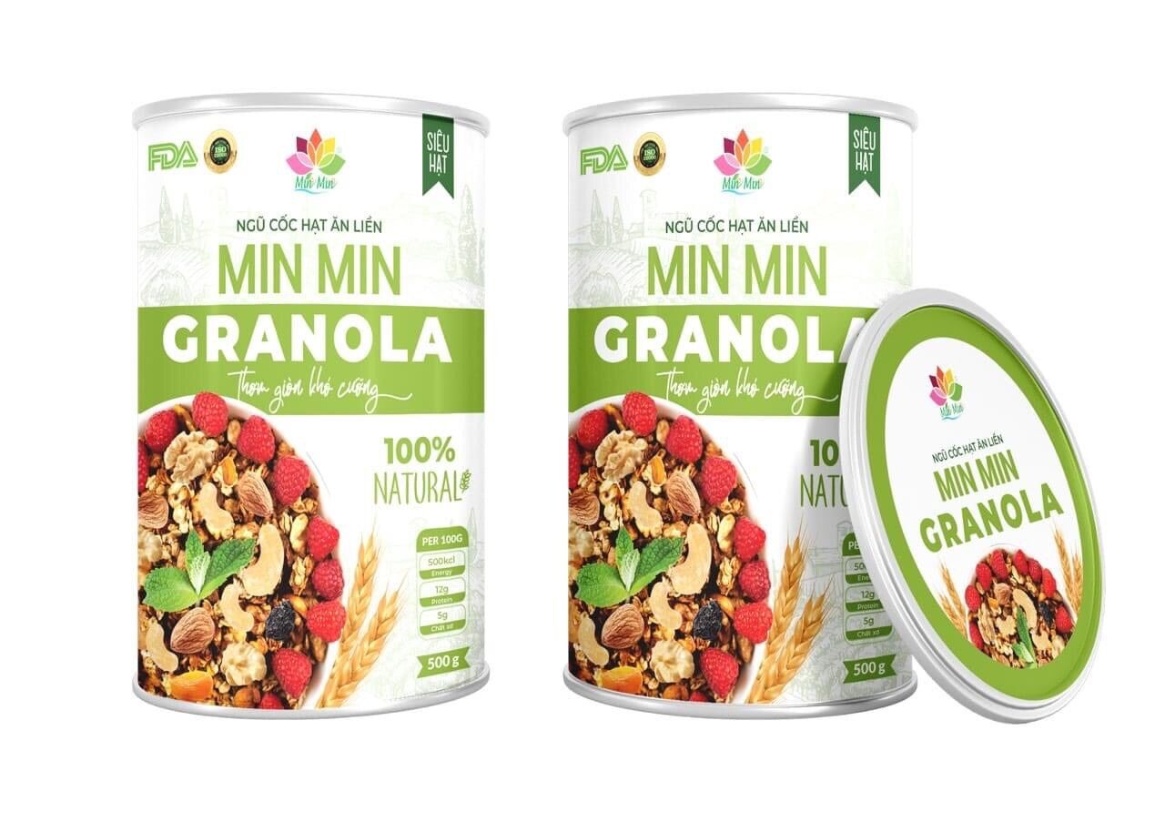 NGŨ CỐC HẠT ĂN LIỀN GRANOLA MIN MIN