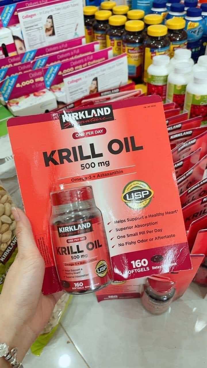 Viên uống Dầu nhuyễn thể Kirkland Krill Oil 500mg