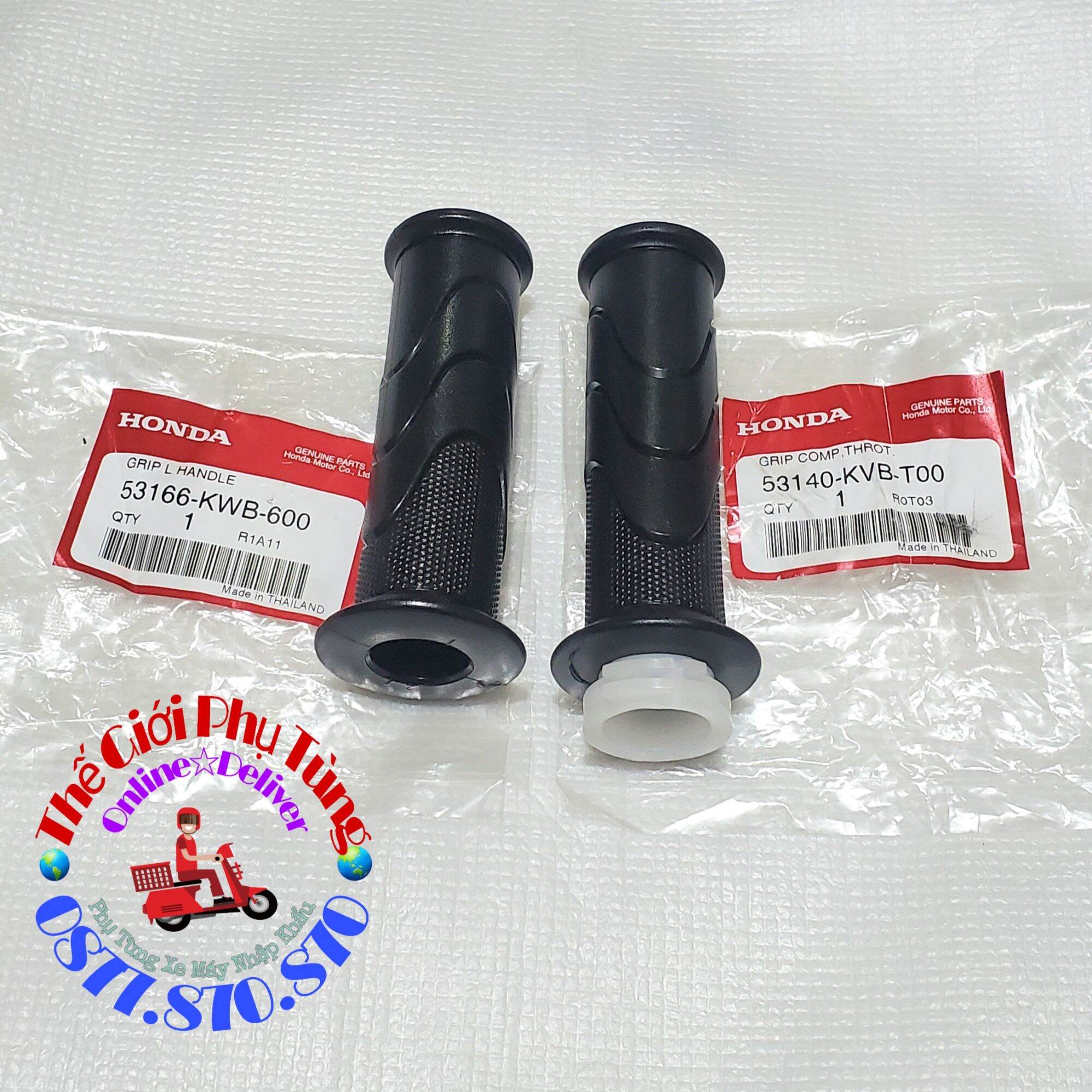 Cặp bao tay air blade thái 110 zin honda thái lan - 53166-kwb-600 / 53140-kvb-t00