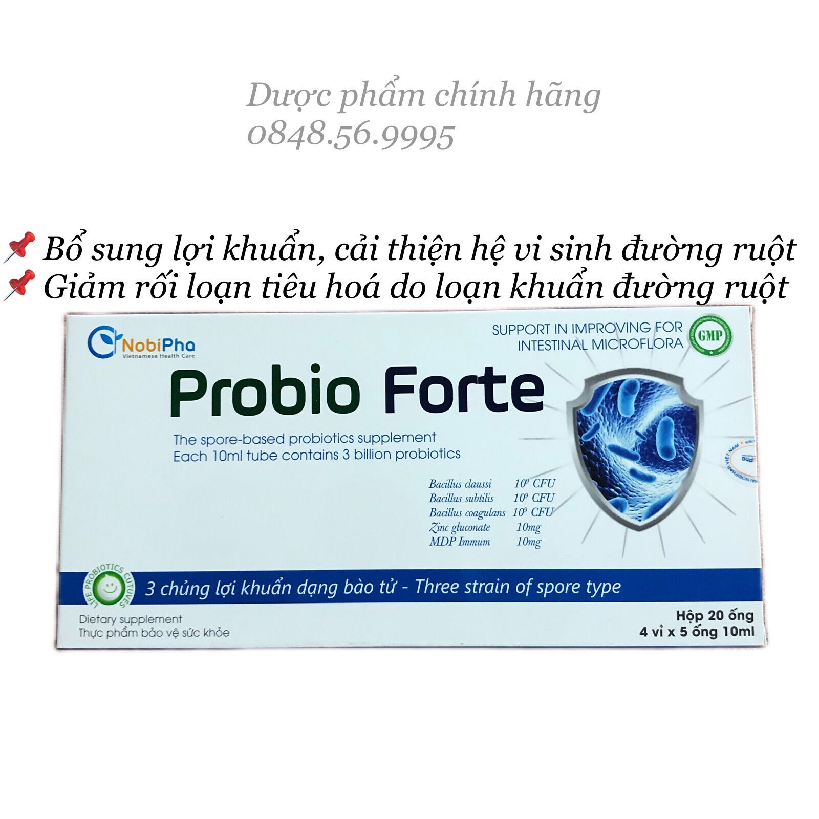 Men vi sinh Probio Forte ống uống 10ml - Bổ sung lợi khuẩn
