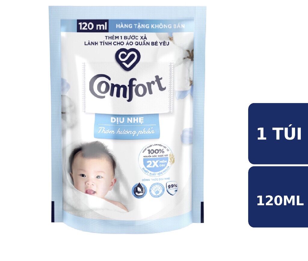 (Date tháng 1/2025)Nước Xả Vải Comfort Dịu Nhẹ 120ML