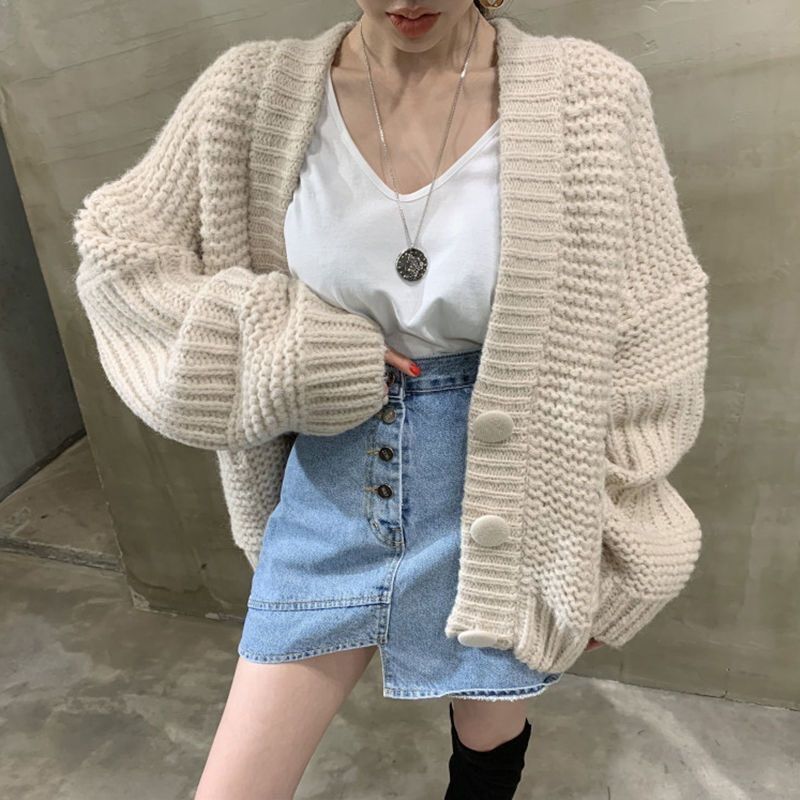 Áo len cardigan dáng lửng phong cách hàn quốc