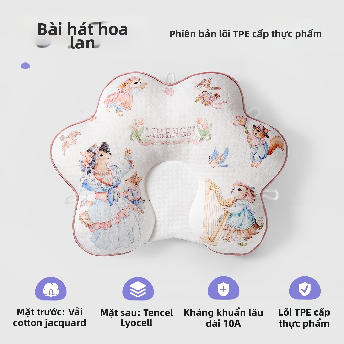 LIMENGSI | Gối Đặt Hình Cho Bé Sơ Sinh Chỉnh Hình Đầu