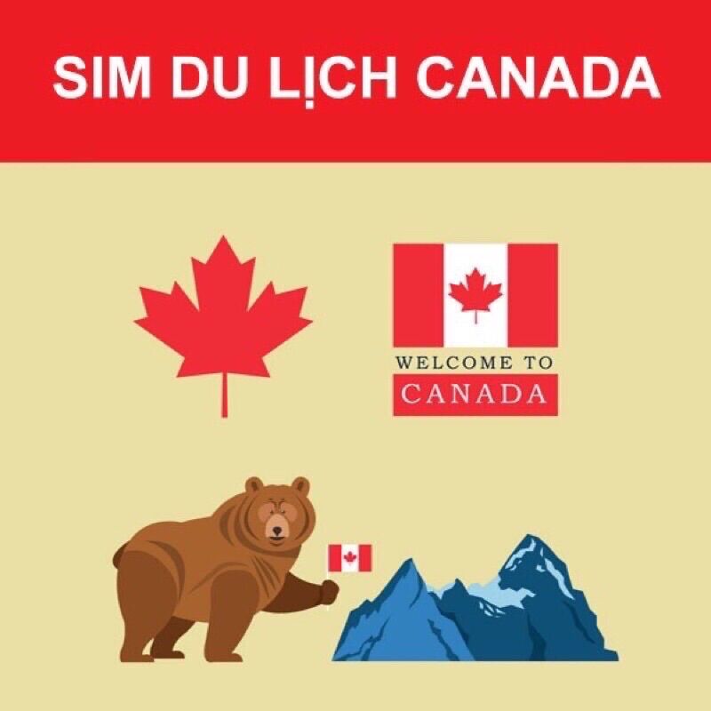 Thẻ truy cập internet sim du lịch data canada từ 5 - 30 ngày
