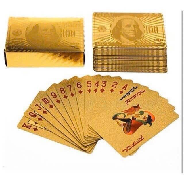 Bộ bài tây mạ vàng cao cấp 52 lá