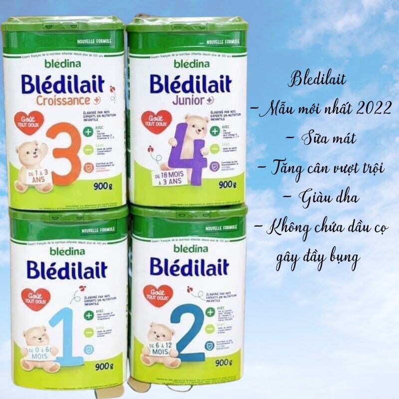 Sữa bột Bledilait 900gr đủ số 1 2 3 nội địa Pháp