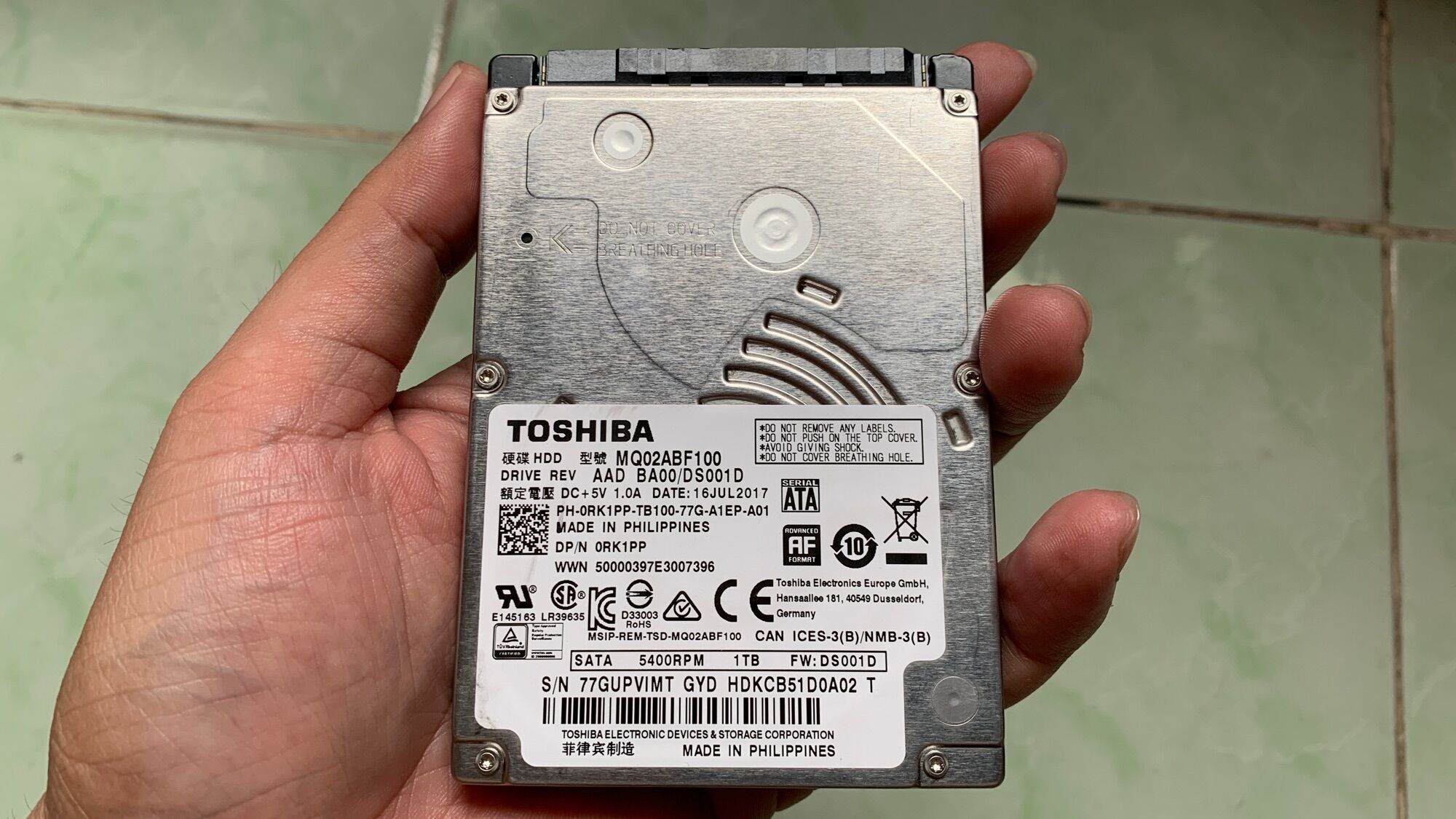 Ổ cứng HDD 1TB hàng zin bóc máy dùng cho Laptop, PC…