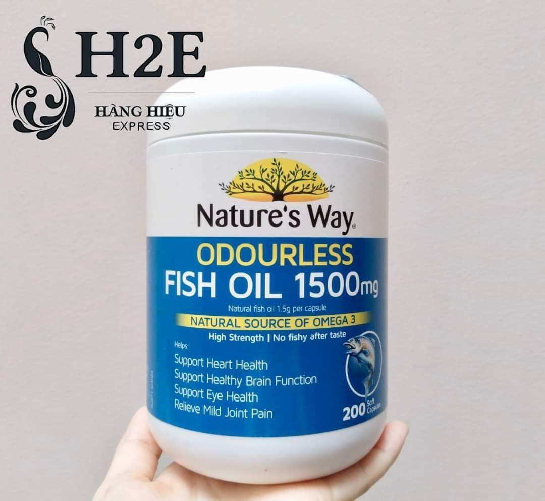 Dầu cá fish oil nature's way 1500mg- viên uống bổ sung omega 3 cho người lớn